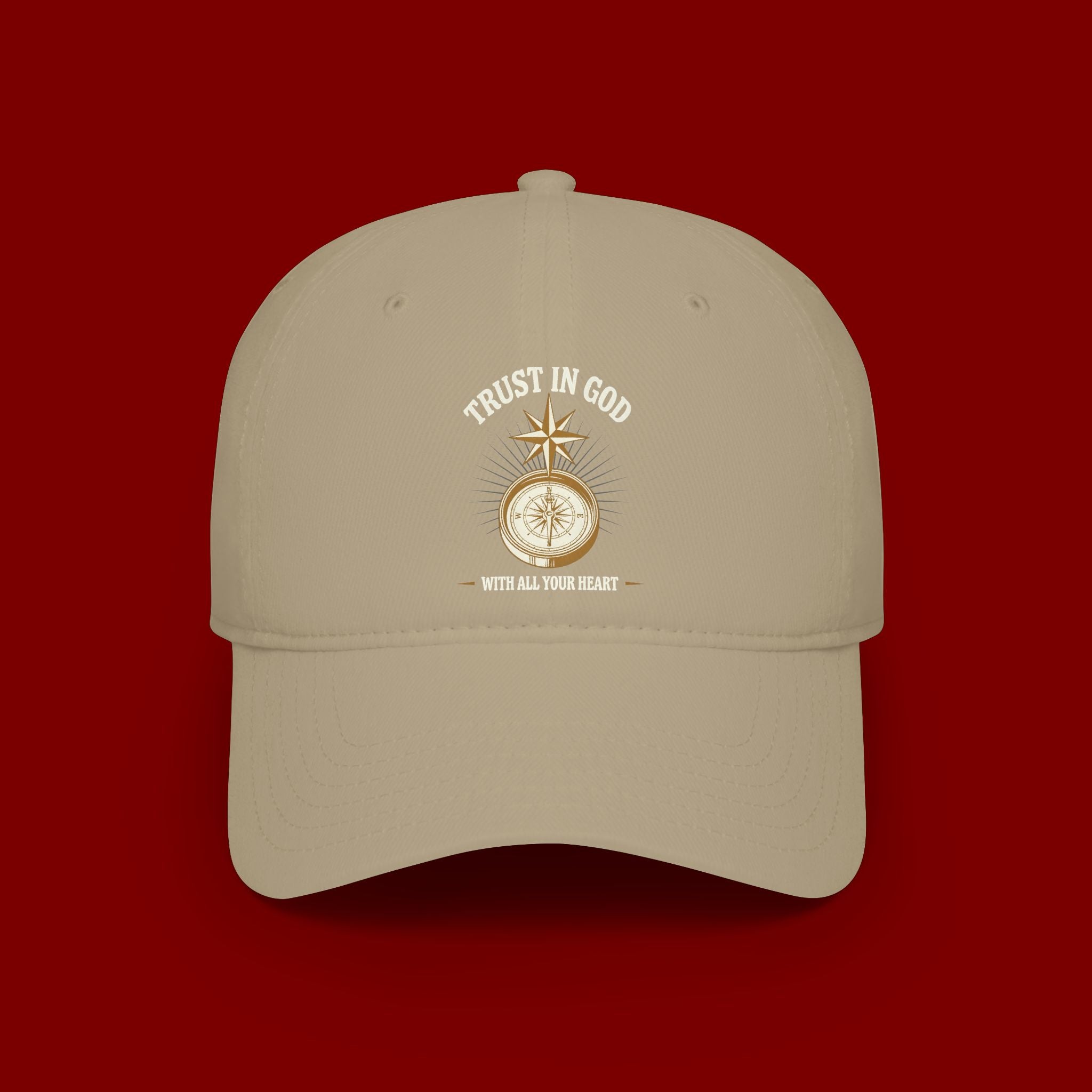 Trust In God Baseball Cap — "Trust in God With All Your Heart" Embroidered Low Profile Hat