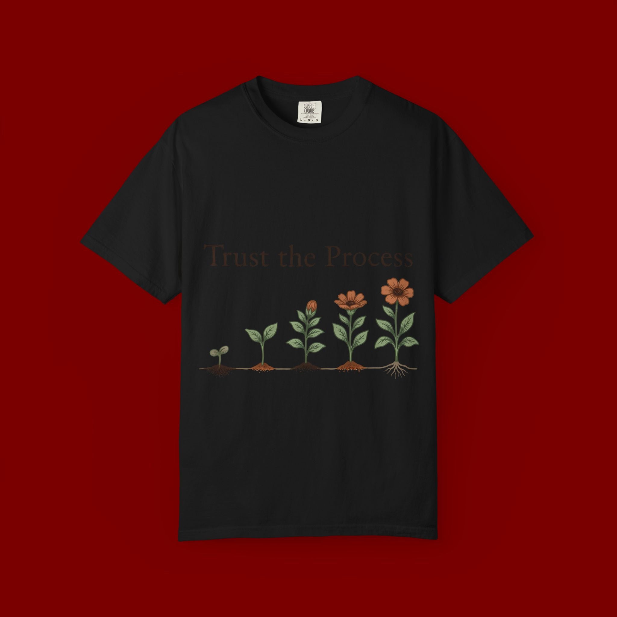 Trust the Process Floral T-Shirt — Growth Graphic Tee