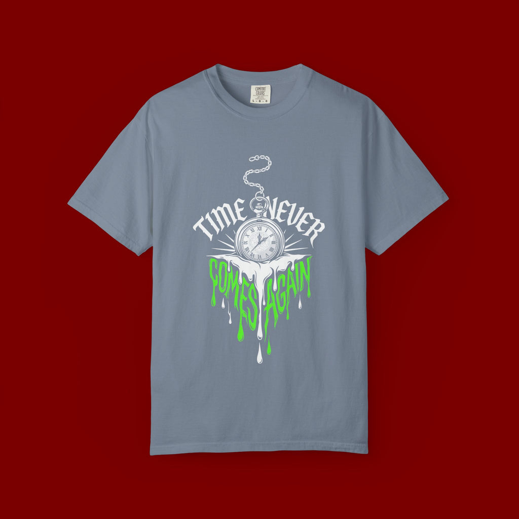Time Never Comes Again T-Shirt — Vintage Pocket Watch Graphic Tee