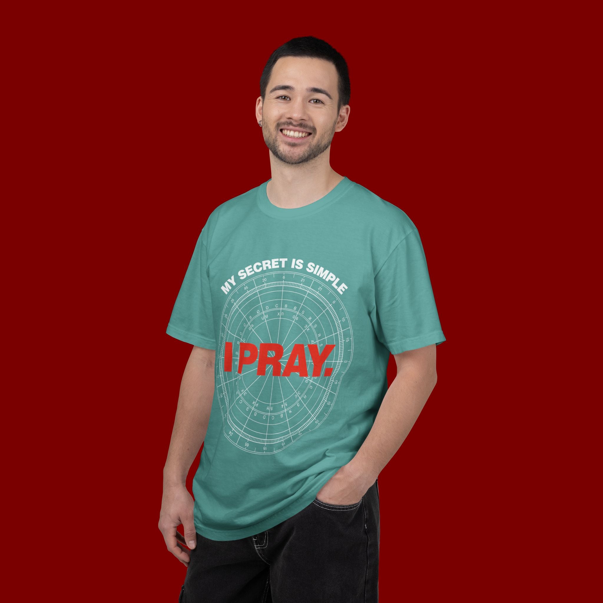 I Pray T‑Shirt — "My Secret Is Simple" Faith Graphic Tee