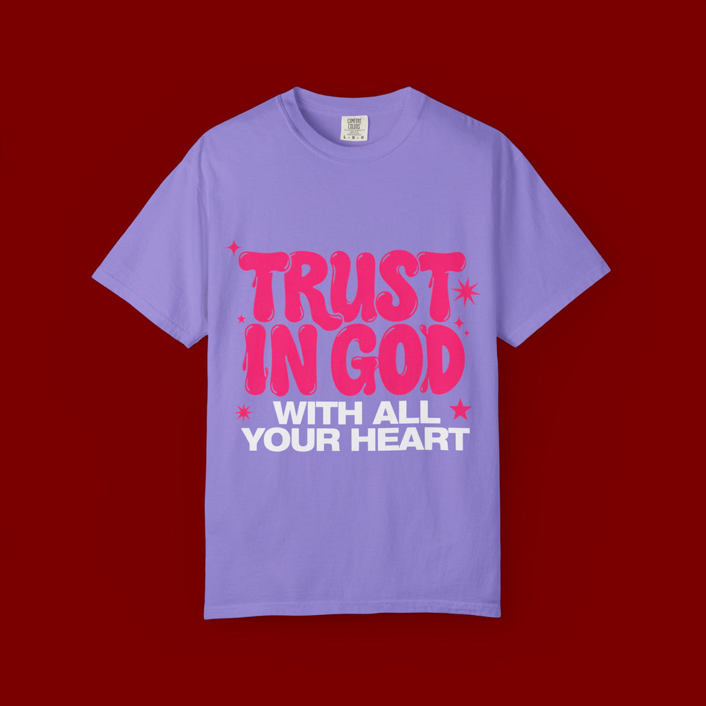 Trust in God T-Shirt — Retro Pink Faith Graphic Tee