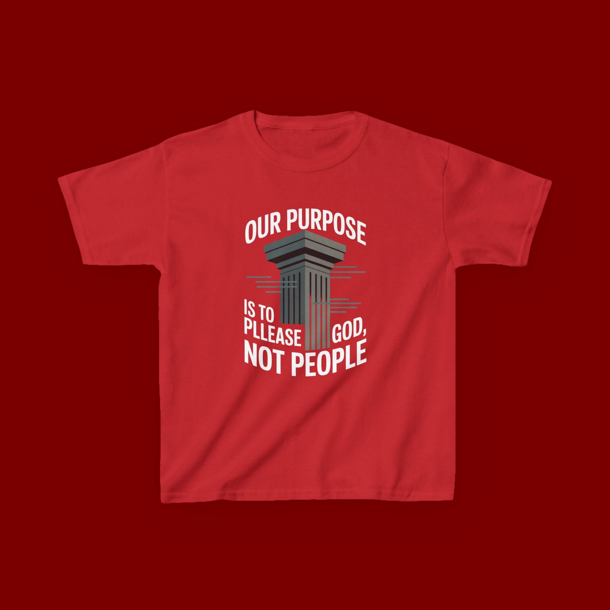Kids T-Shirt — "Our Purpose Is To Please God, Not People" Faith Graphic Tee