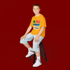 Kids Tee - "Do The Right Thing" Bold Colorblock Graphic