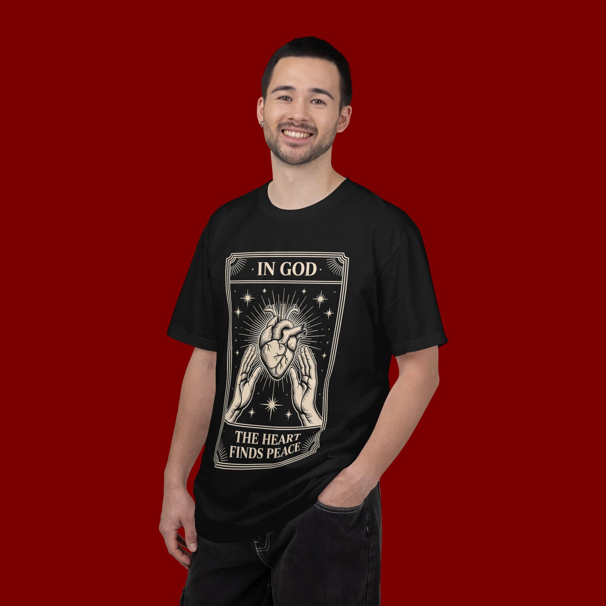 In God The Heart Finds Peace T-Shirt — Faith Graphic Tee
