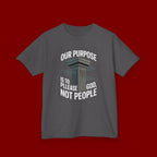 Kids T-Shirt — "Our Purpose Is To Please God, Not People" Faith Graphic Tee