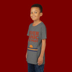 Youth Tee — "Never Panic Just Pray" Retro Sunset Kids T-Shirt