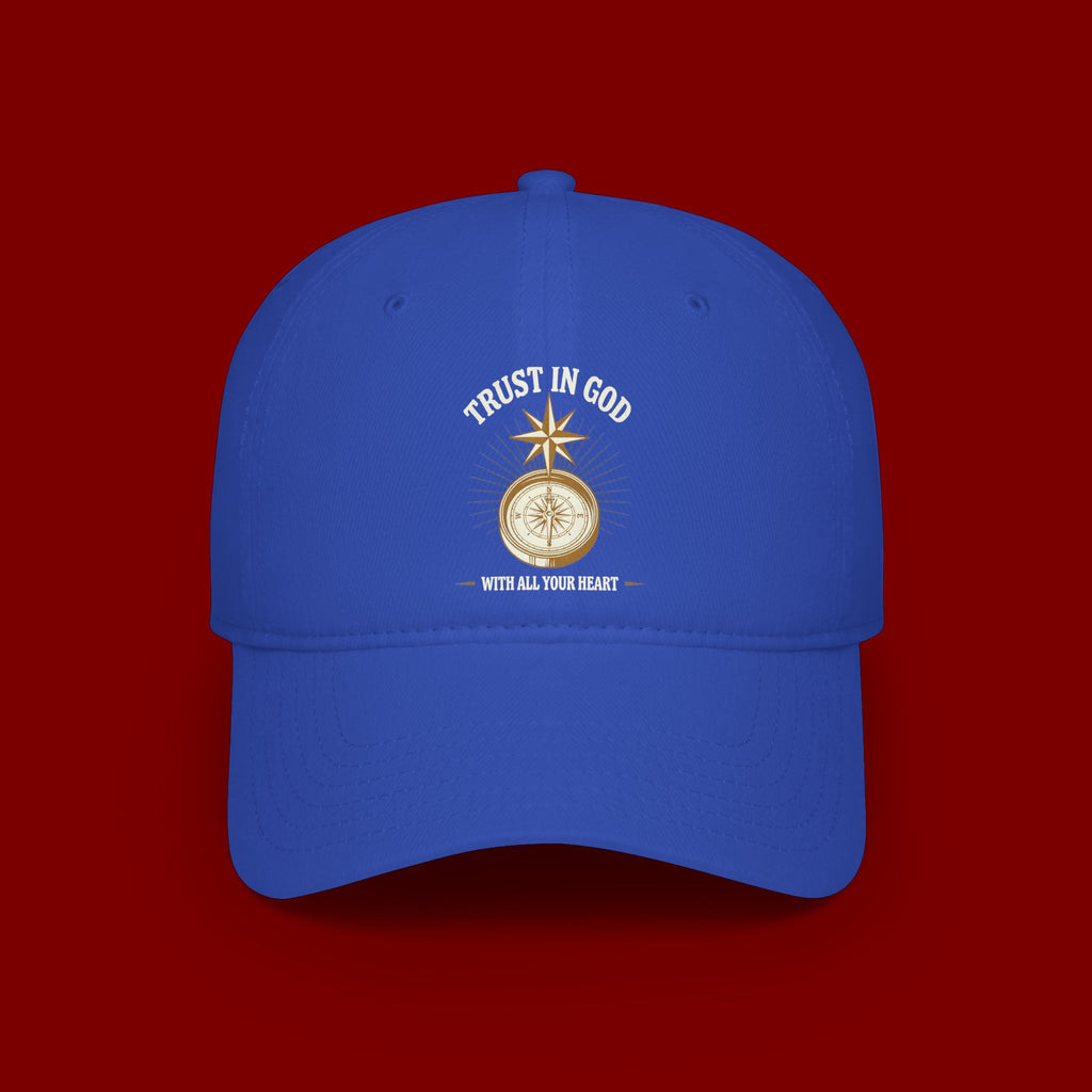 Trust In God Baseball Cap — "Trust in God With All Your Heart" Embroidered Low Profile Hat