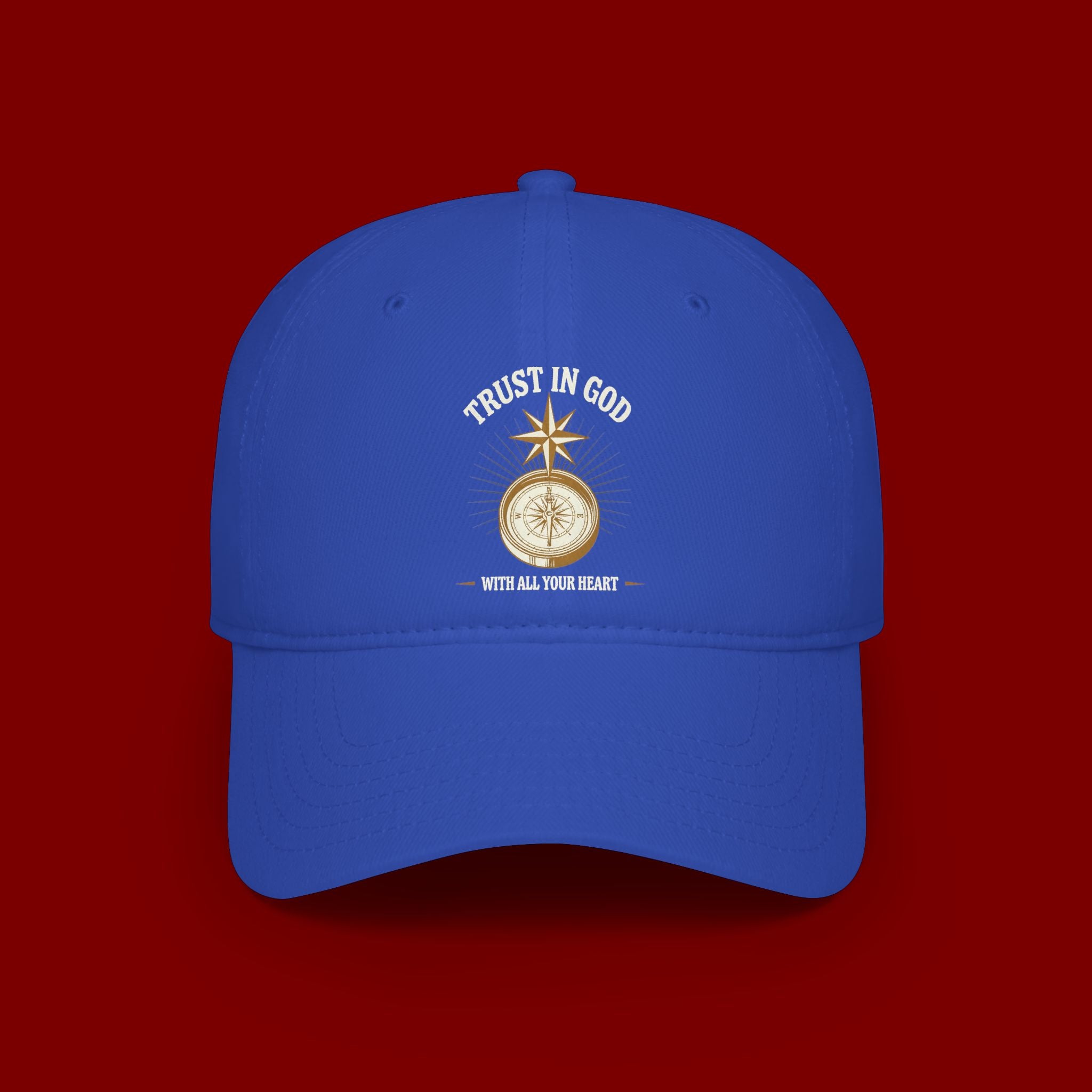Trust In God Baseball Cap — "Trust in God With All Your Heart" Embroidered Low Profile Hat