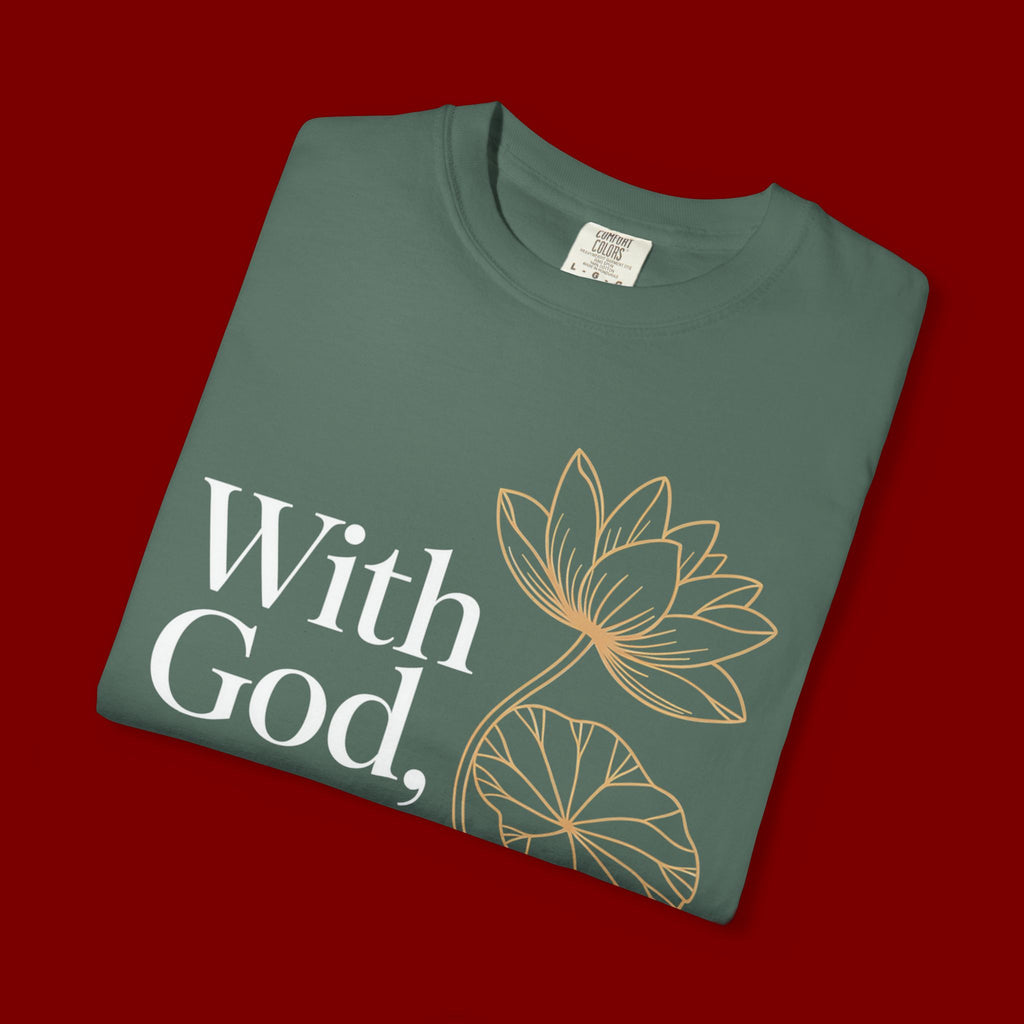 Faith T-Shirt — "With God, every hardship brings ease" Inspirational Christian Tee