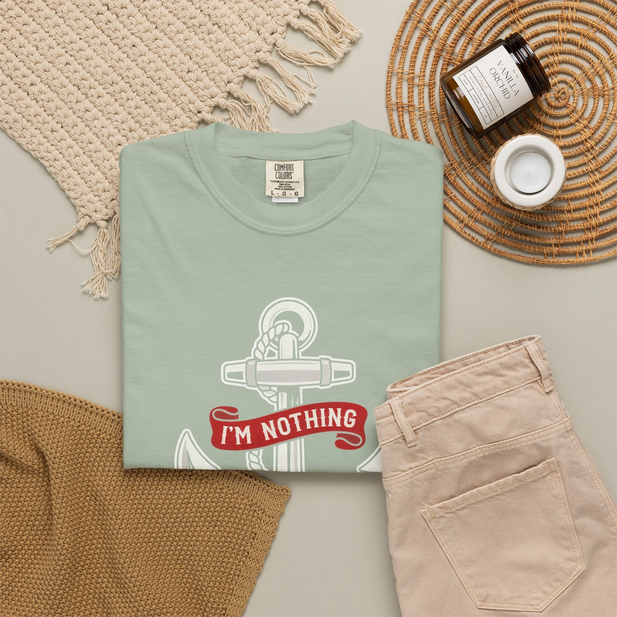 Faith Anchor T-Shirt — “I’m Nothing Without God” Christian Tee