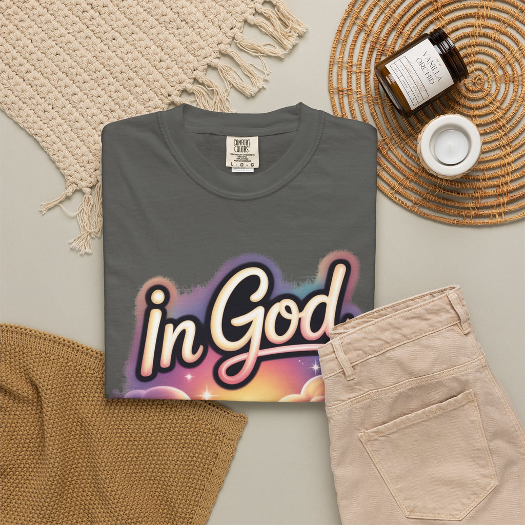 T-Shirt — “In God the Heart Finds Peace” Religious Faith Tee