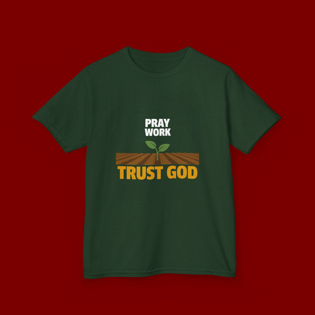 Kids Tee — "Trust God" Sprout Graphic