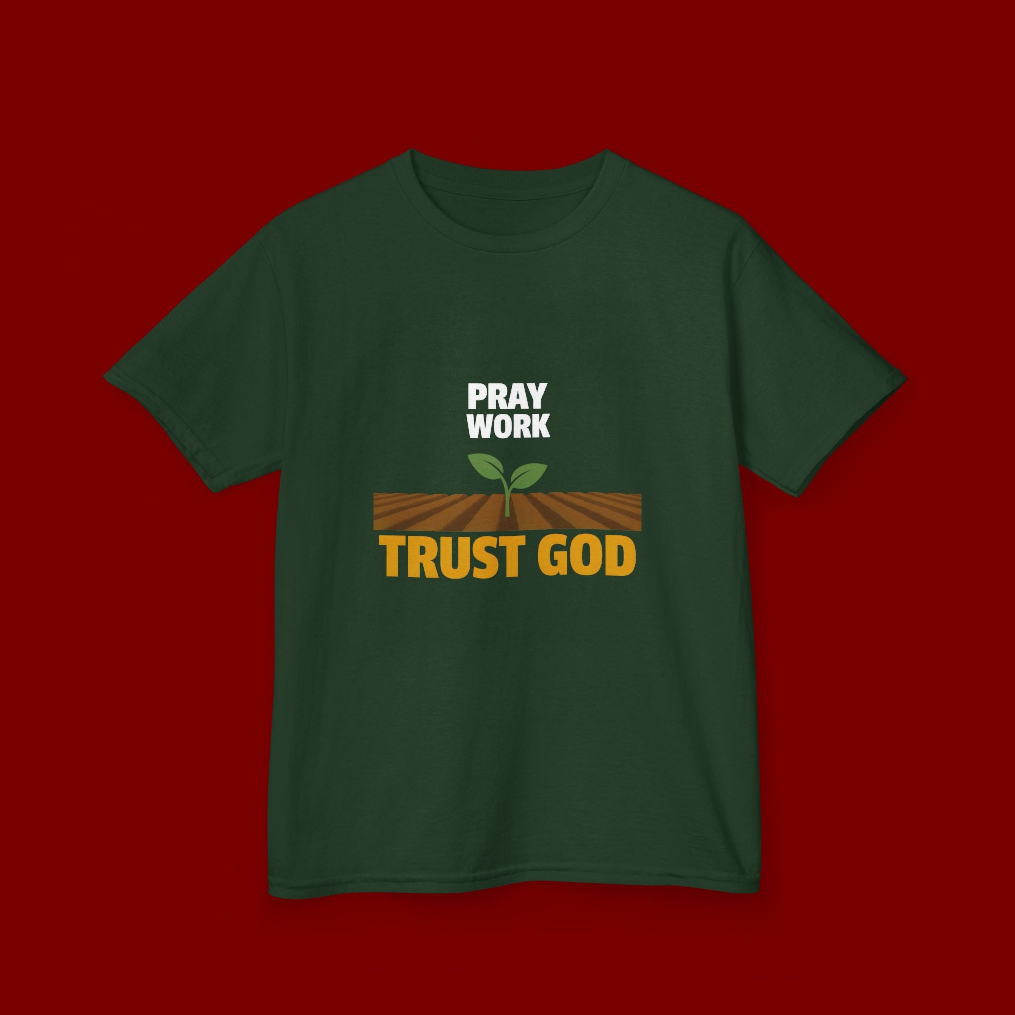 Kids Tee — "Trust God" Sprout Graphic