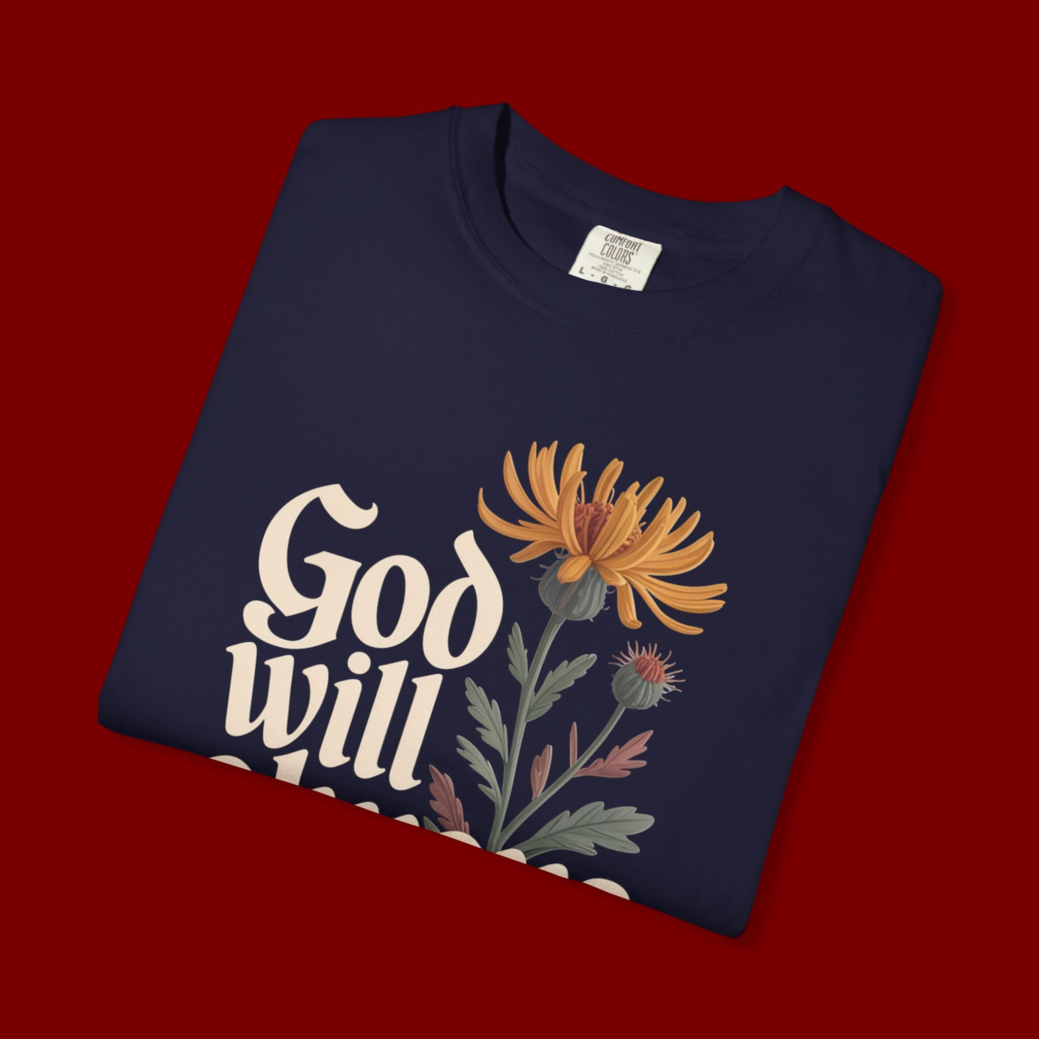God Will Always Make a Way T-Shirt — Inspirational Floral Christian Tee