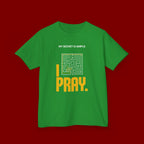 Kids Tee — "My Secret Is Simple: I Pray." Maze Faith T‑Shirt