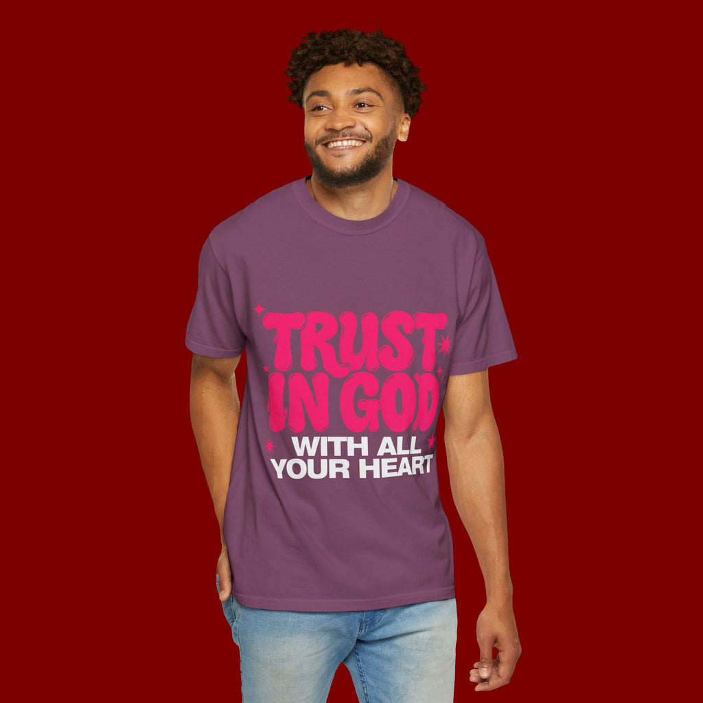 Trust in God T-Shirt — Retro Pink Faith Graphic Tee
