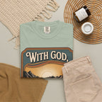 Inspirational Graphic T-Shirt — "With God, Every Hardship Brings Ease"