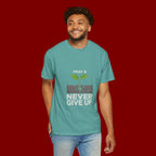 Pray & Never Give Up T-Shirt – Inspirational Faith Tee with Sprout Graphic
