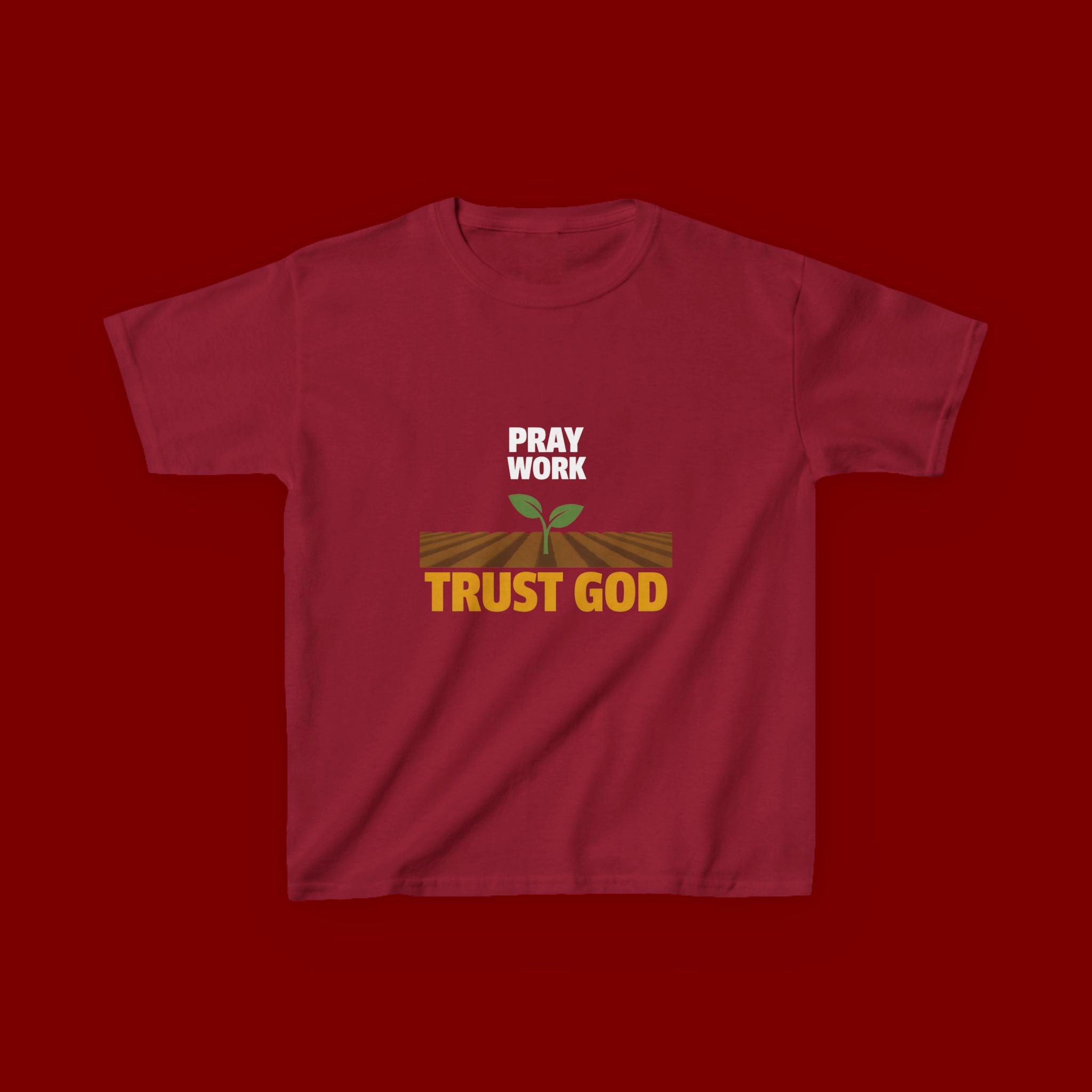 Kids Tee — "Trust God" Sprout Graphic