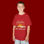 Kids T-Shirt - "Positive" Retro Sunrise Tee (Mind • Vibes • Life)