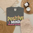 Positive Mind Positive Vibes Positive Life T-Shirt — Retro Smile Graphic Tee