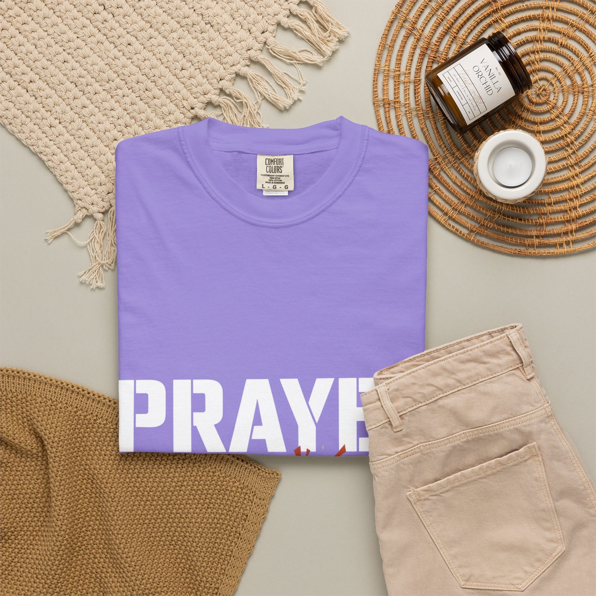Prayer T-Shirt — Faith Arrow Graphic Tee ("Prayer: The Most Powerful Weapon")