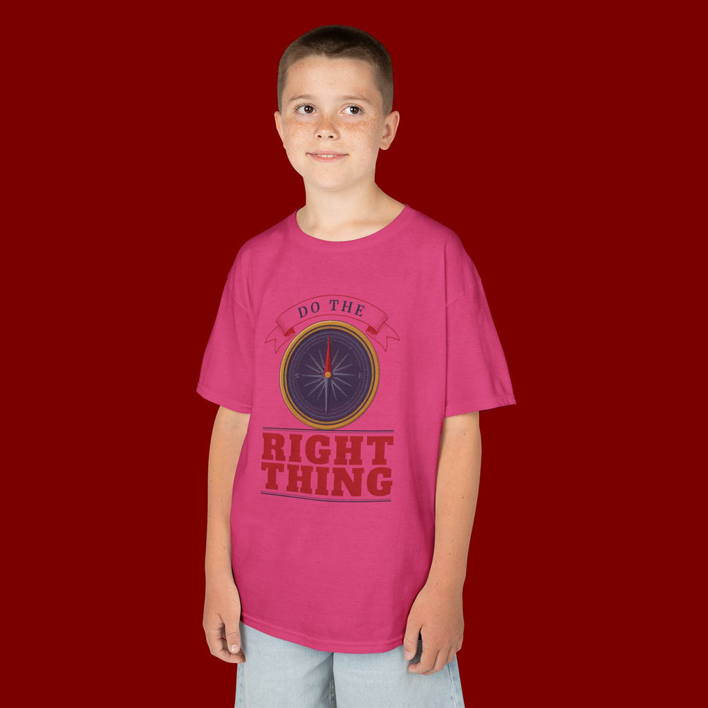 Do The Right Thing Kids T‑Shirt — Compass Graphic Moral Encouragement Tee