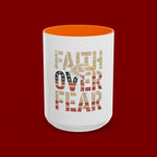 Faith Over Fear Mug — Patriotic Eagle Coffee Cup (11/15oz)