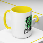 Accent Coffee Mug — "Fueled by Faith Not Fear" Inspirational Ceramic Mug (11/15 oz)
