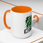 Accent Coffee Mug — "Fueled by Faith Not Fear" Inspirational Ceramic Mug (11/15 oz)