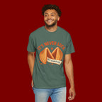 Christian Graphic T-Shirt — “It’s Never Luck, It’s Always God” Fortune Cookie Design