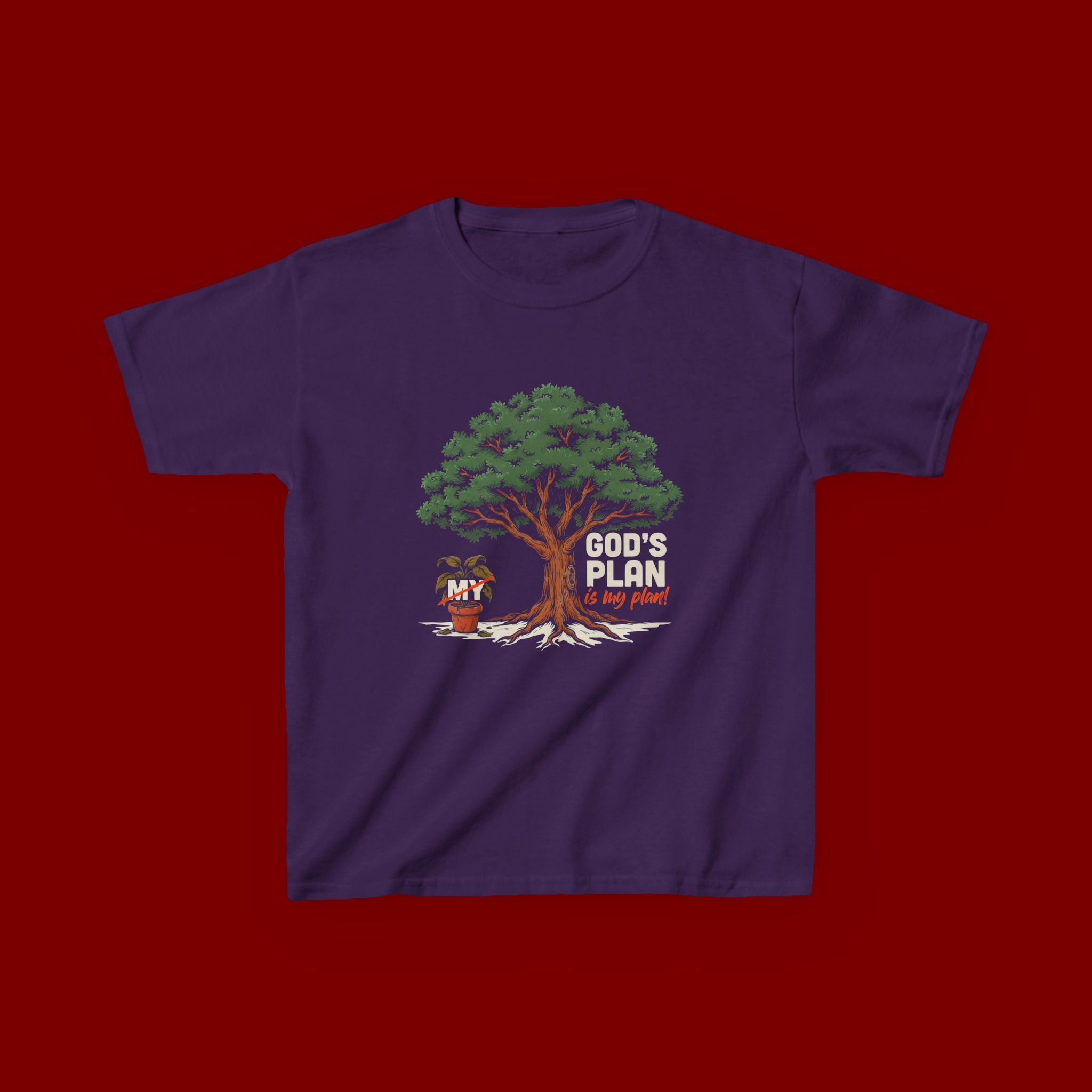 Kids Tee — Cute Tree & Plant Pot Illustration (“Grow Big, Little One”)