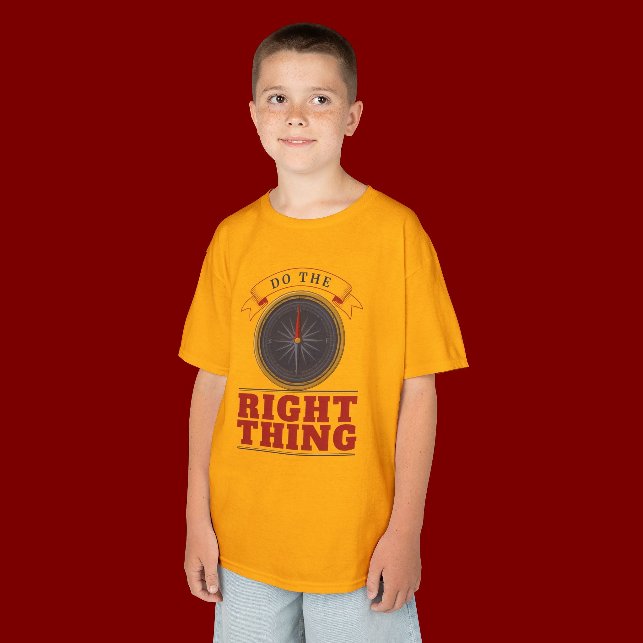 Do The Right Thing Kids T‑Shirt — Compass Graphic Moral Encouragement Tee