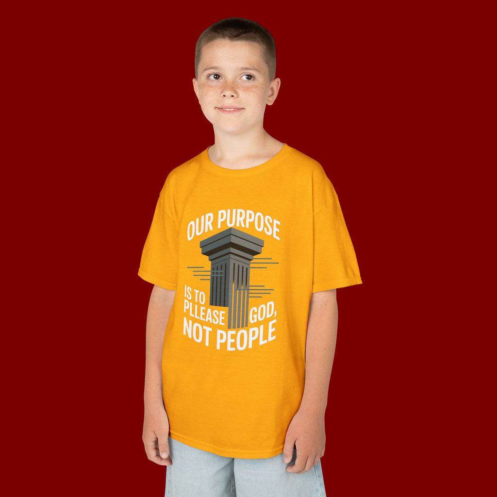 Kids T-Shirt — "Our Purpose Is To Please God, Not People" Faith Graphic Tee