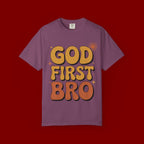 God First Bro T-Shirt — Retro Christian Faith Tee