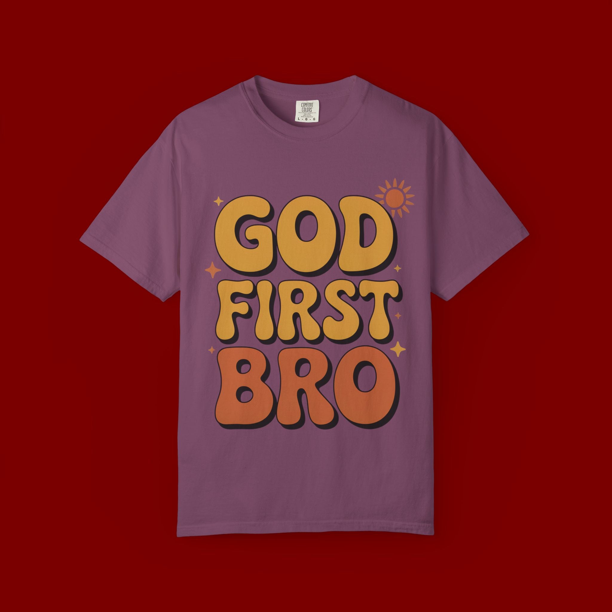 God First Bro T-Shirt — Retro Christian Faith Tee