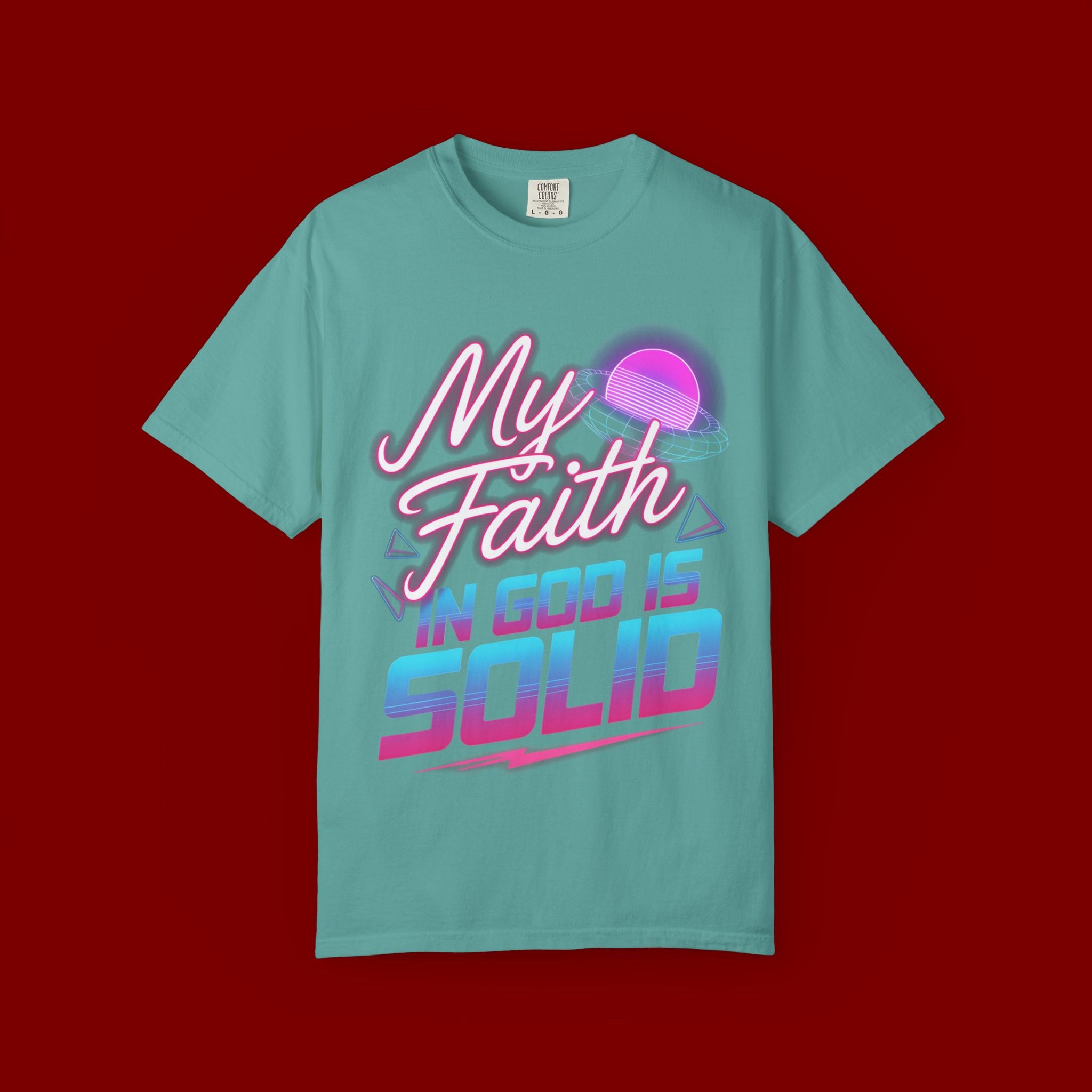 Faith T-Shirt — "My Faith in God Is Solid" Retro Graphic Tee