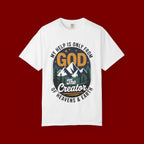 God The Creator T-Shirt — My Help Is Only From God Christian Mountain Faith Tee