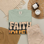 Faith Over Fear T‑Shirt — Retro Floral Inspirational Tee