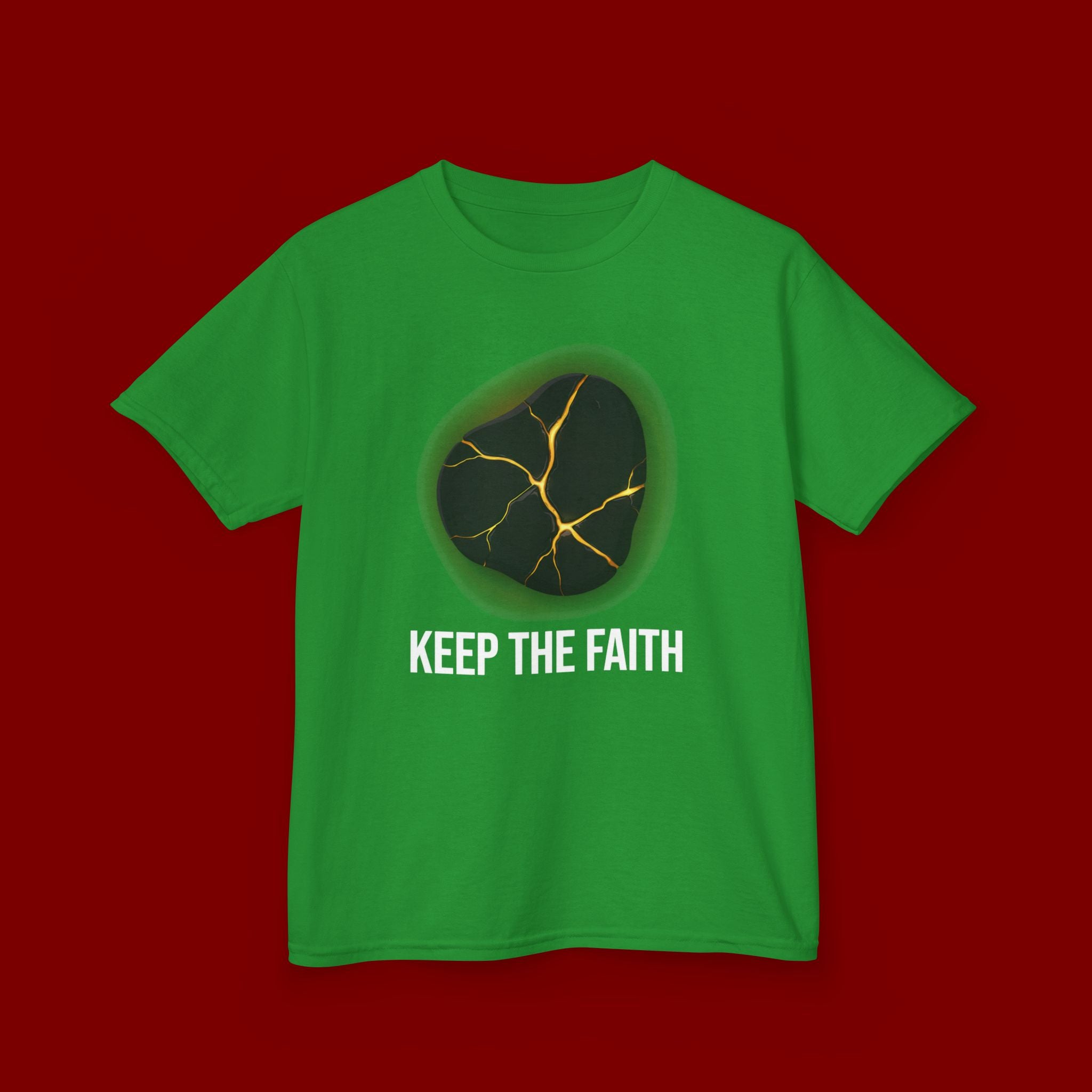 Keep The Faith Kids Tee — Kintsugi Stone Inspirational Children's T-Shirt