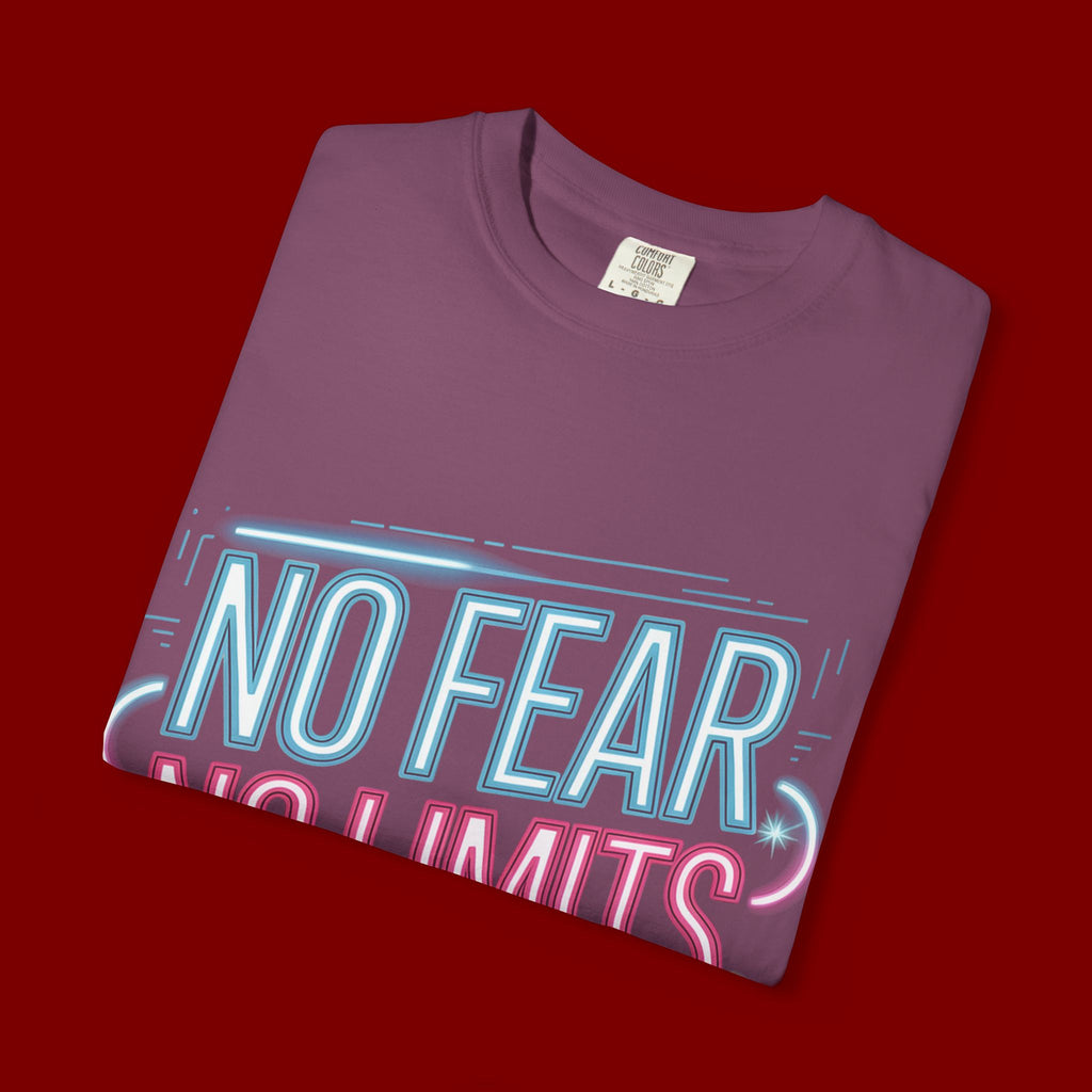 No Fear No Limits No Excuses Neon Graphic T-Shirt
