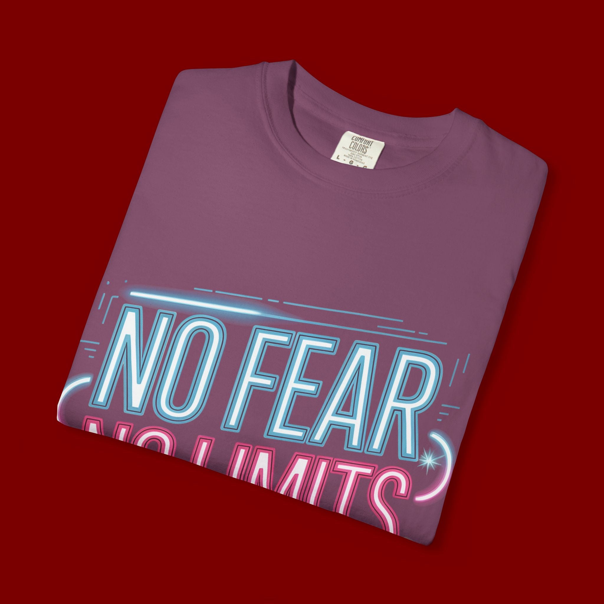 No Fear No Limits No Excuses Neon Graphic T-Shirt