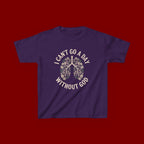 Kids T-Shirt – "I Can't Go a Day Without God" Floral Lungs Christian Tee