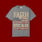 Faith Over Fear T-Shirt — Patriotic Eagle Graphic Tee