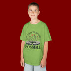 Kids Tee — “Faith Makes the Impossible Possible” Floral Inspirational Shirt