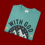 Faith-Based Mountain T-Shirt — "With God All Things Are Possible"