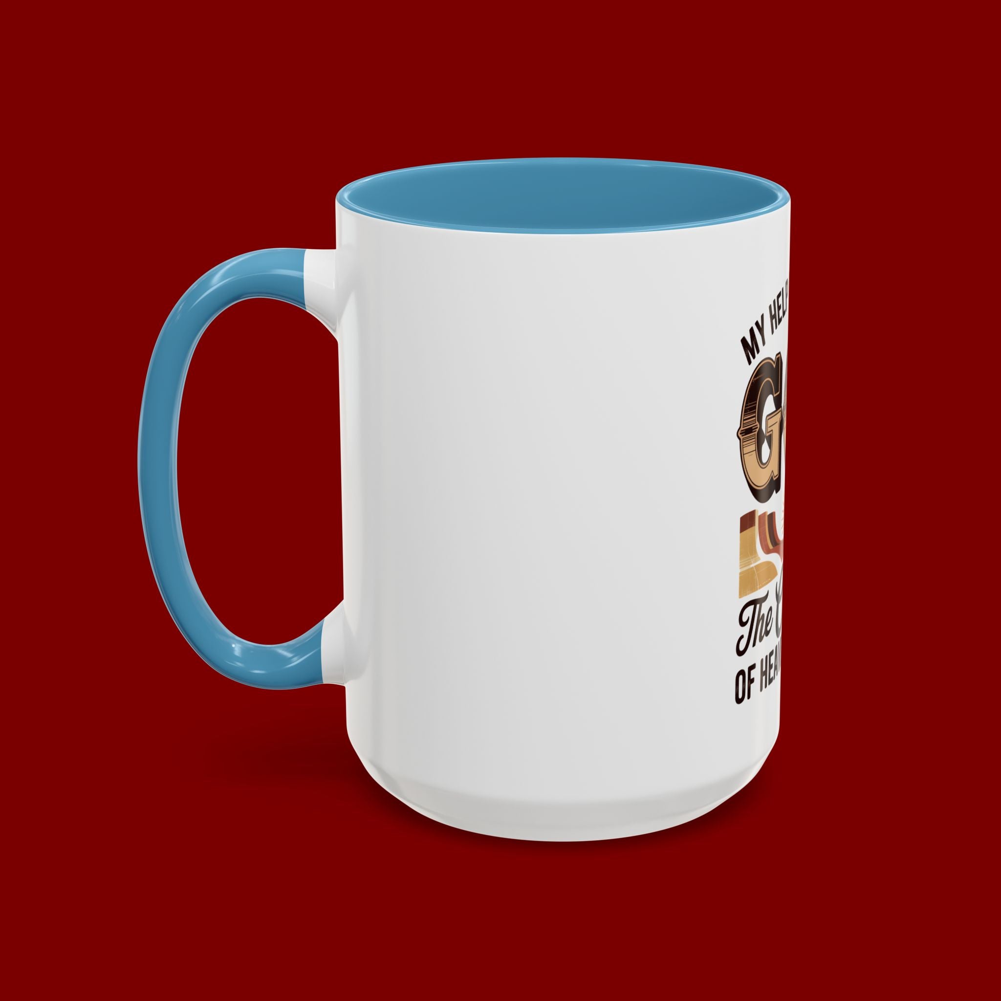 God-Themed Accent Coffee Mug – "My Help Is Only From God, The Creator of Heavens & Earth"