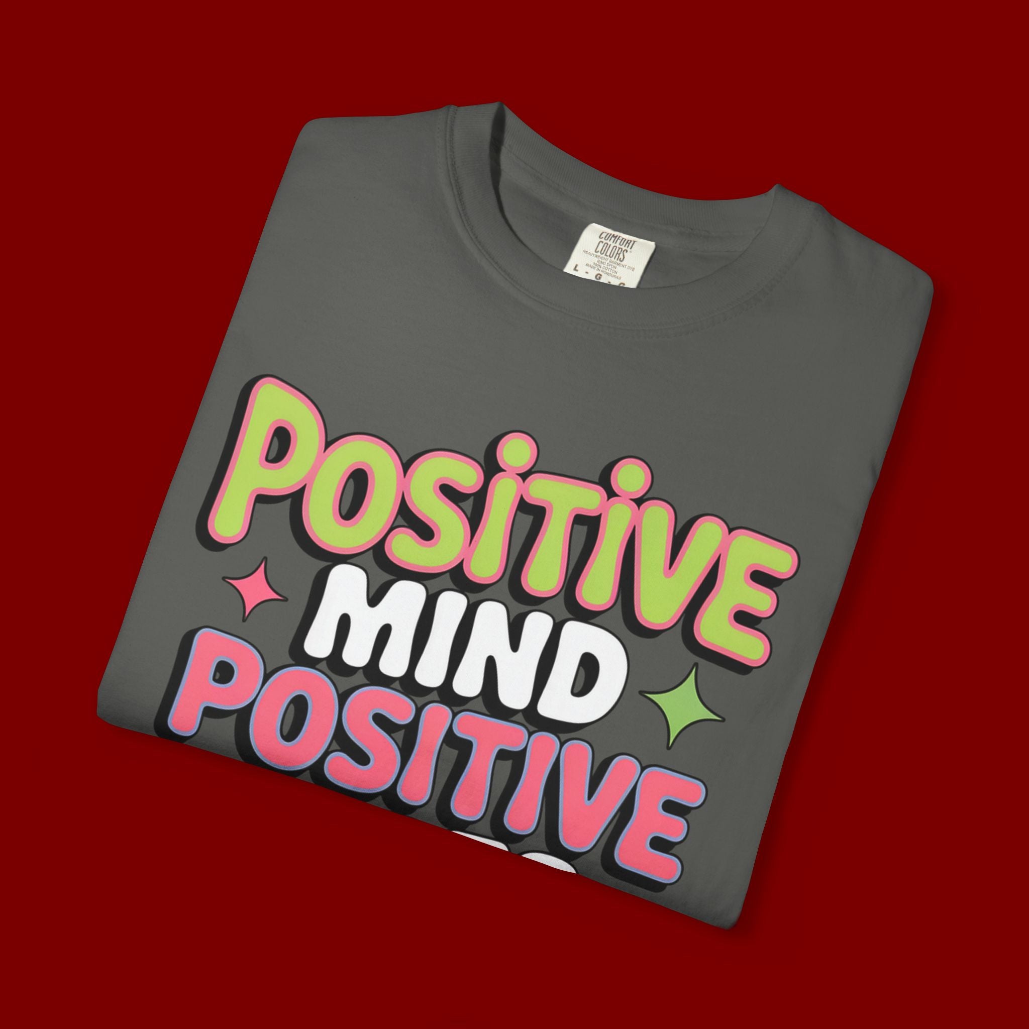 Positive Mind Positive Vibes Positive Life T-Shirt — Retro Smile Graphic Tee