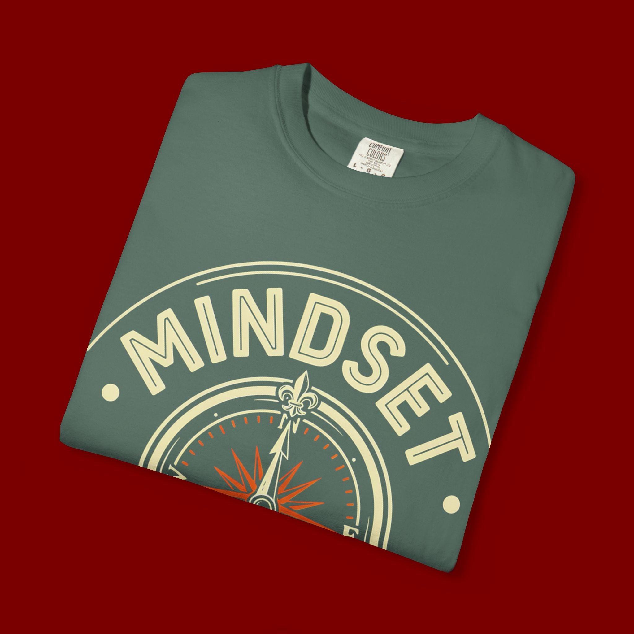 Mindset Over Everything T-Shirt — Positive Vibes Compass Graphic Tee