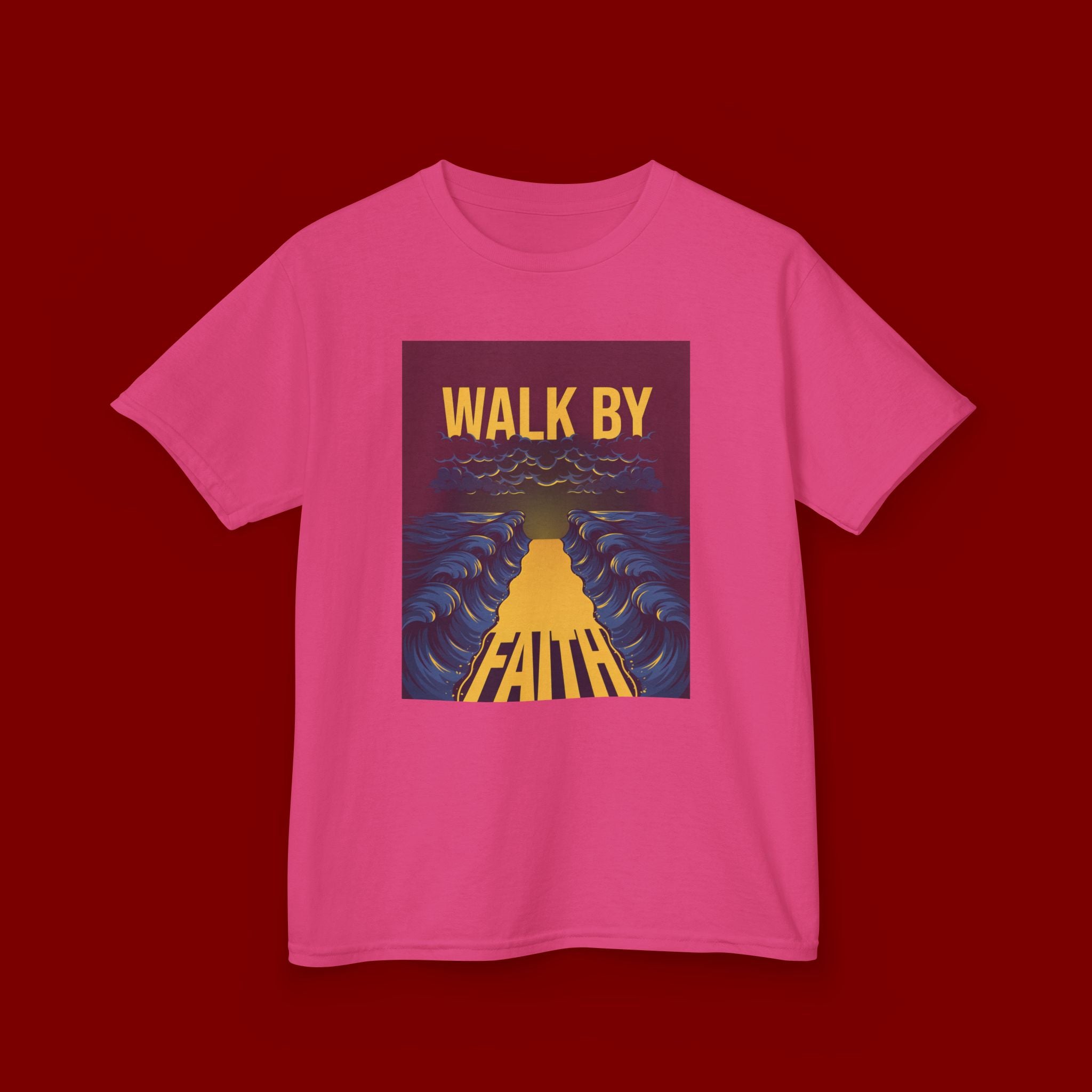 Kids T‑Shirt — "Walk By Faith" Inspirational Graphic Tee for Children